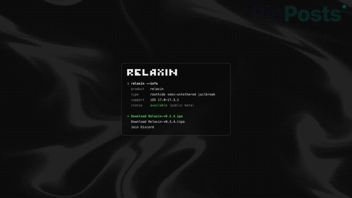 relaxin jailbreak for iOS 17