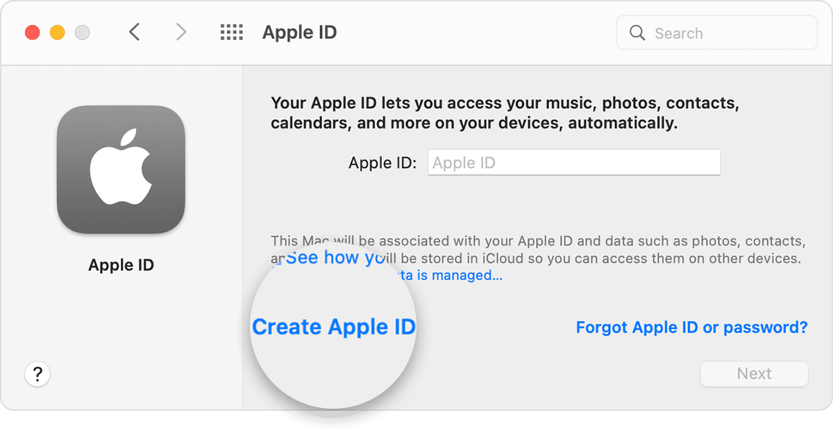 create apple id using mac settings