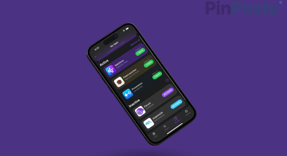SideStore app installed on an iPhone running iOS 27