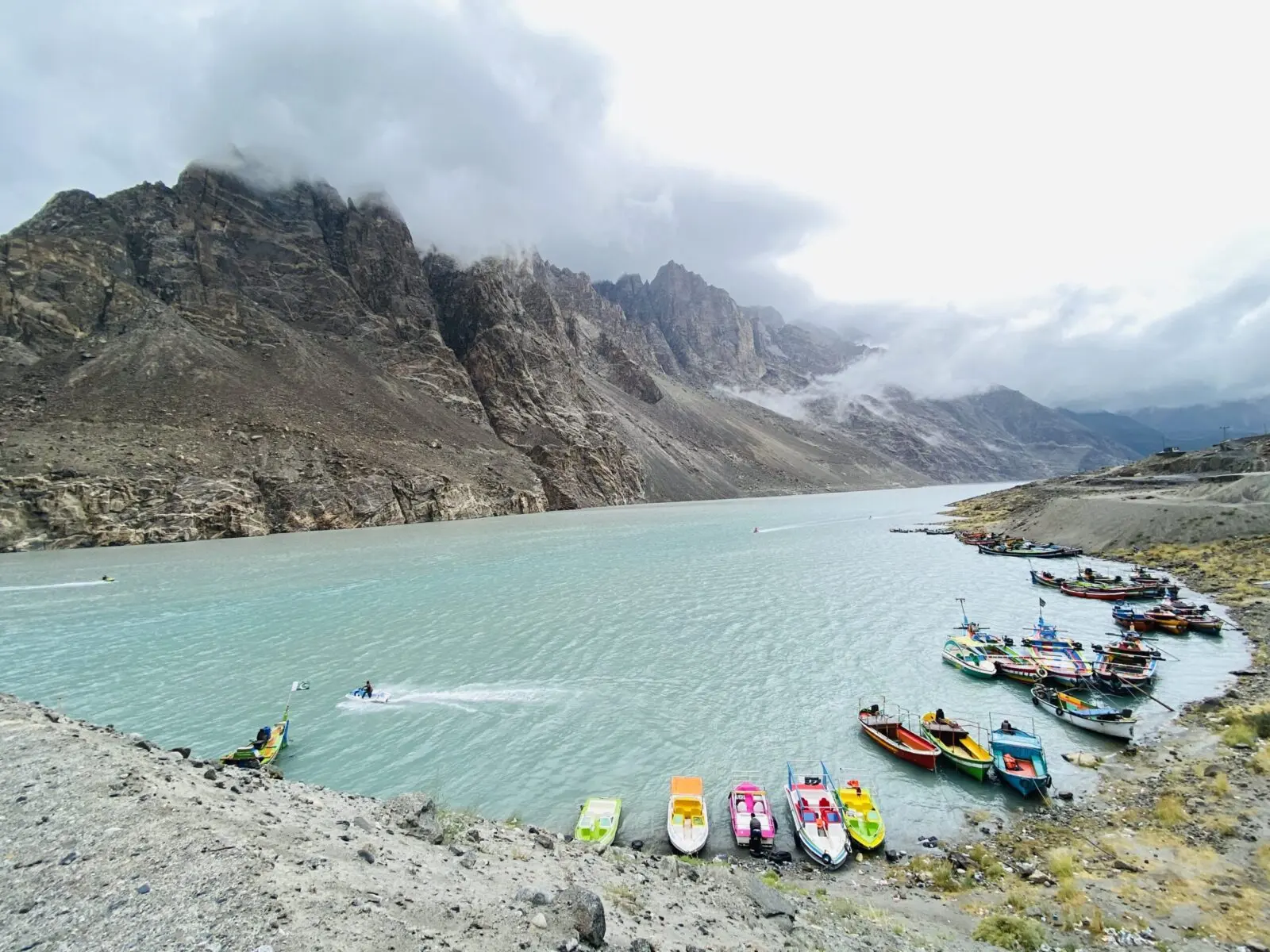 attabad lake hunza in august