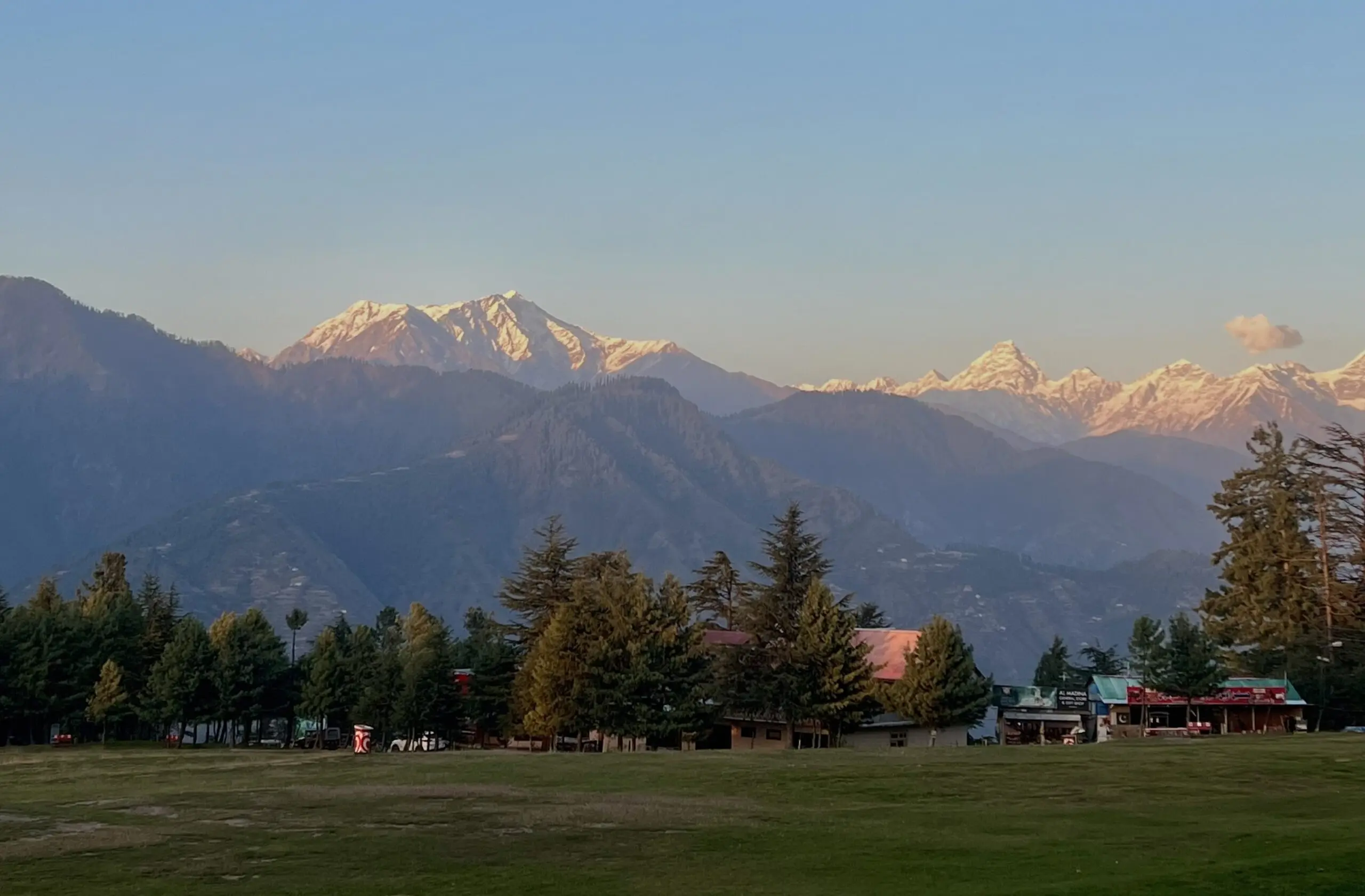 shogran valley at time of dawn or golden hour